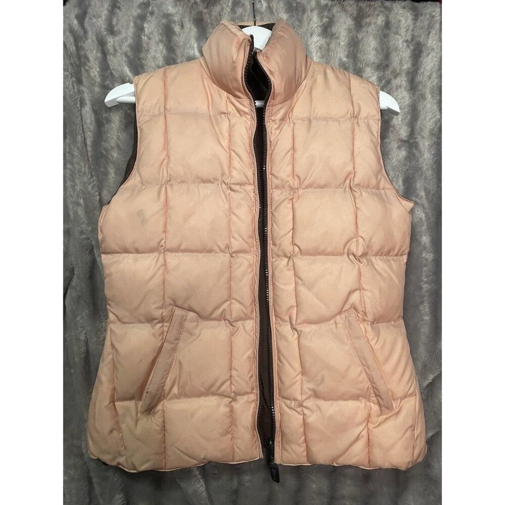 Silver‎ Rider Reveesible Puffer Vest Brown and Peach Women's Size S
